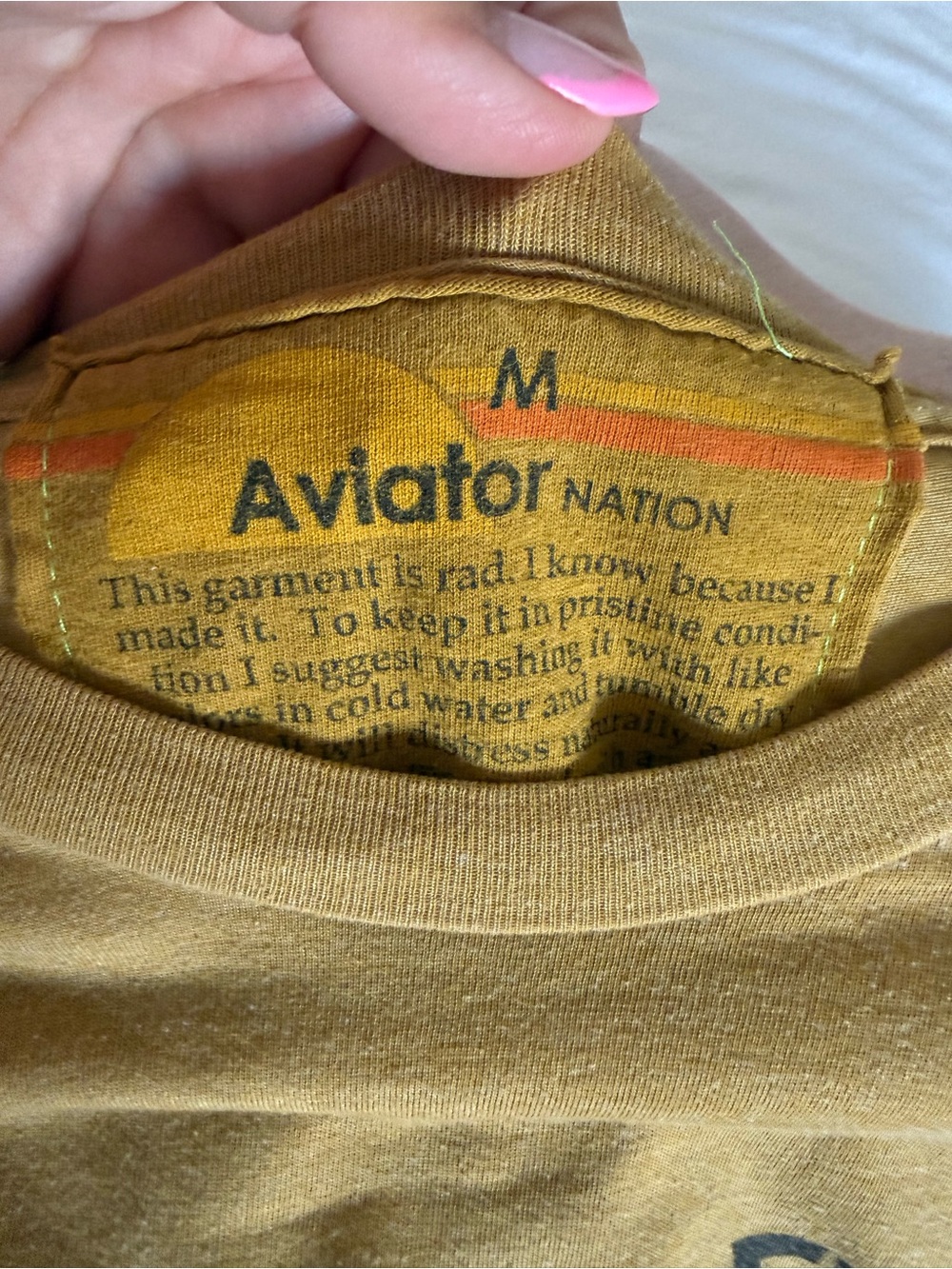 Aviator Nation Women Short Sleeve Tees - Black/Gray & Mustard - Picture 5 of 5